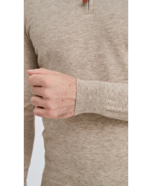 Pull Col camionneur Beige "cashmere Touch"