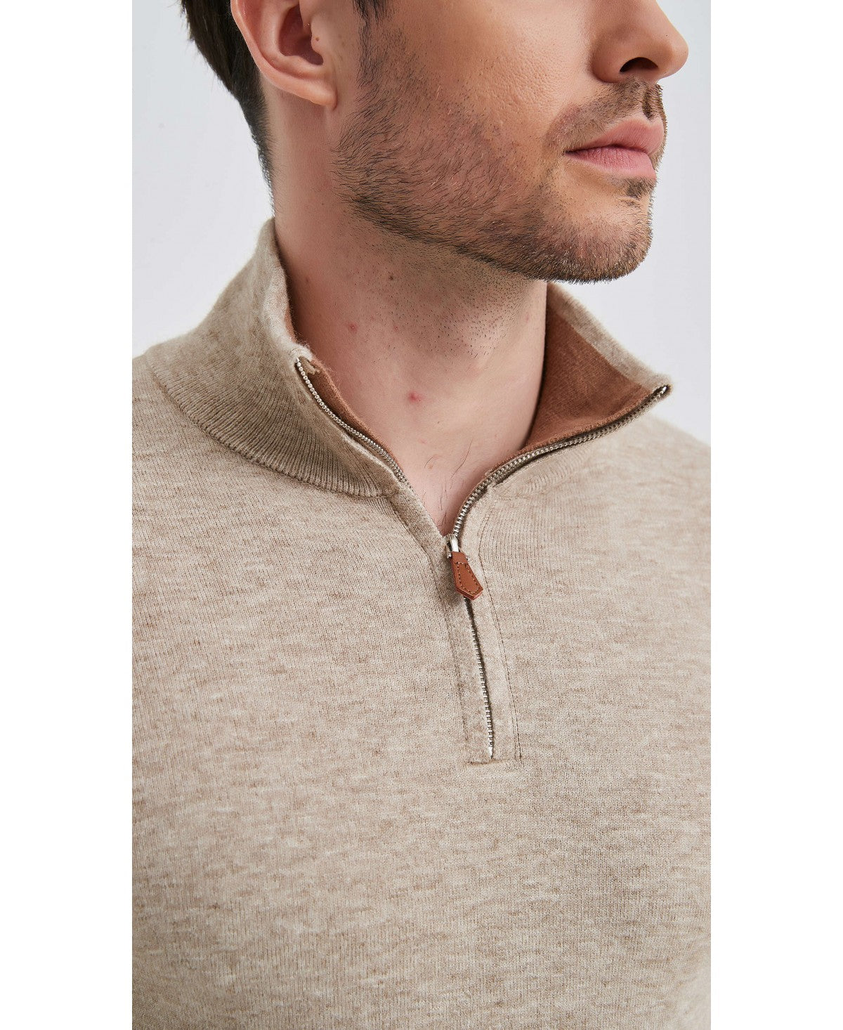 Pull Col camionneur Beige "cashmere Touch"