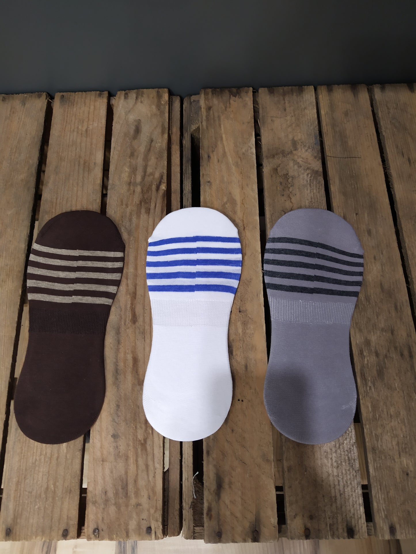 Mini-chaussettes ( Invisible) à rayures (lot de 3 paires)