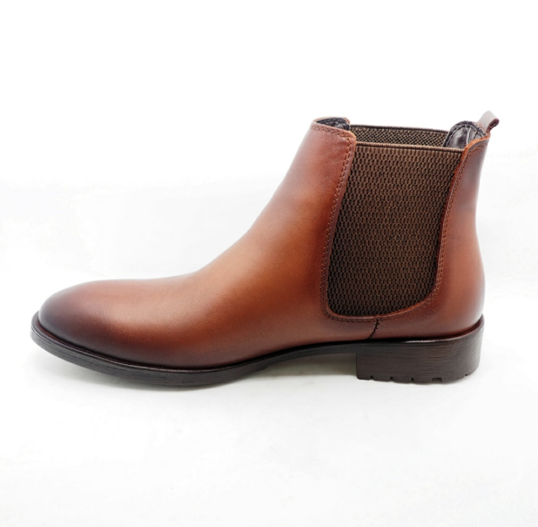 Boots Cuir lisse Camel