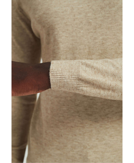 Pull col roulé Beige "Cashmere Touch"